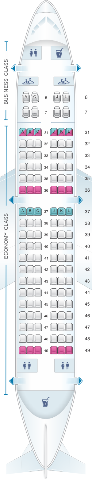 Seat Map China Eastern Airlines Airbus A319 100 | wcy.wat.edu.pl
