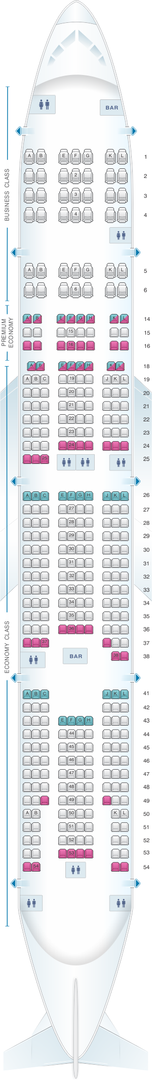 Seat Map Air France Boeing B777 300 Long-Haul International 383PAX  SeatMaestro.com