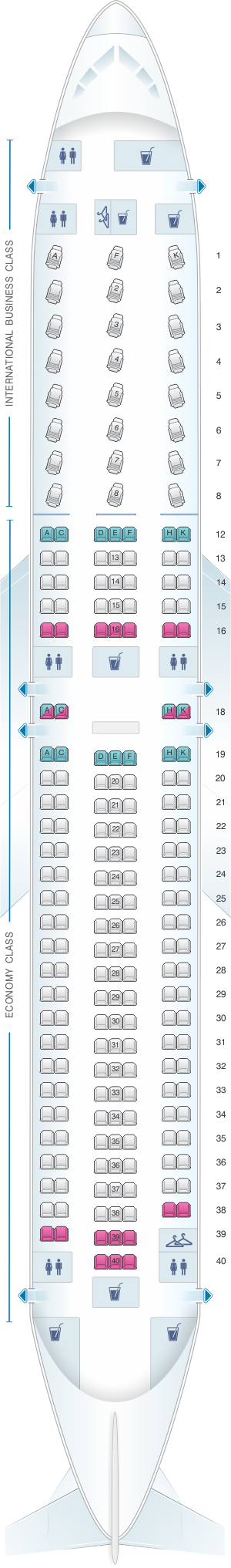 Seat Map Air Canada Boeing B767 300 Layout 1 | SeatMaestro.com