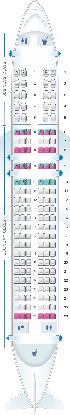 Seat Map Airbus A320 214 Twin Classic