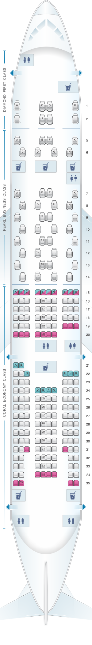 Seat Map Etihad Airways Boeing B777 200LR SeatMaestro