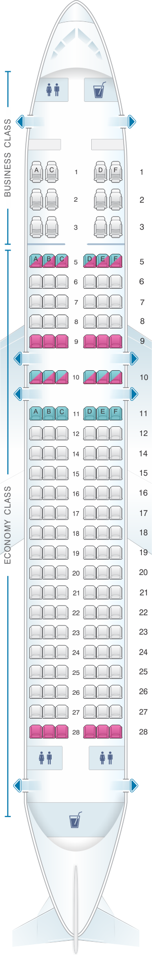 Seat Map Silkair Airbus A320 200 Seatmaestro