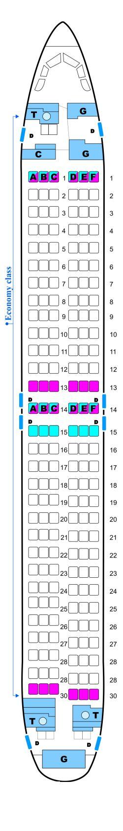 Seat Map Malev Hungarian Airlines Boeing B737 800NG Config. 2 | SeatMaestro
