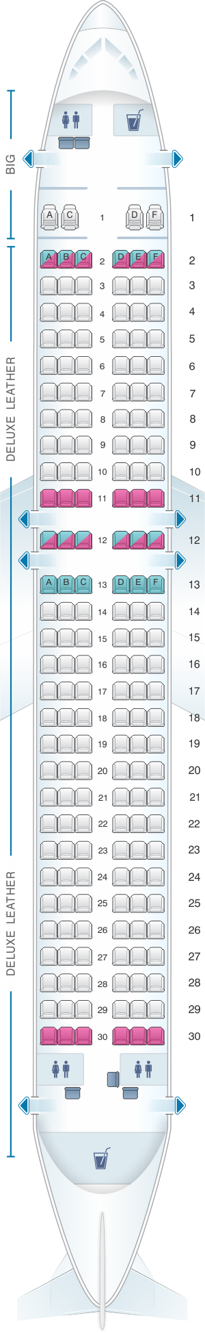 Spirit Airlines Flight Seating Chart Seat Map Spirit Airlines Airbus A320 178Pax | Seatmaestro