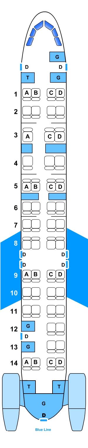 Seat Map McDonell Douglas MD 83 Executive | SeatMaestro