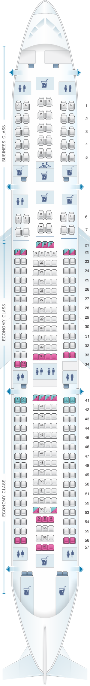 Airbus A350 Finnair Seating-chart