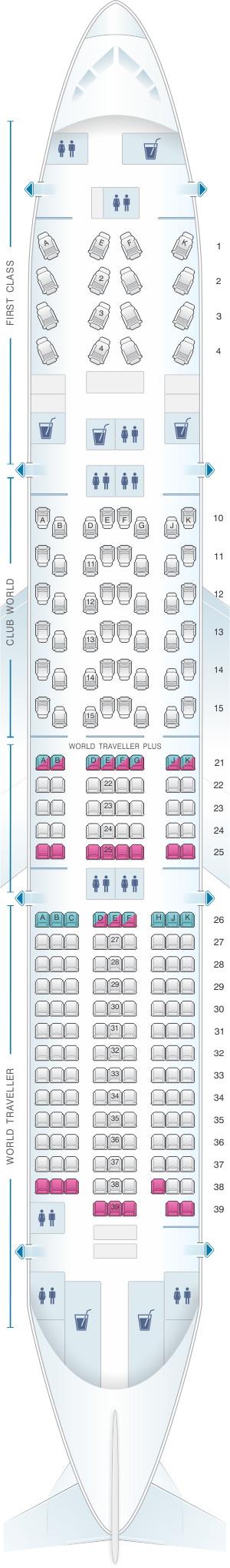 boeing 777 jet british airways seating