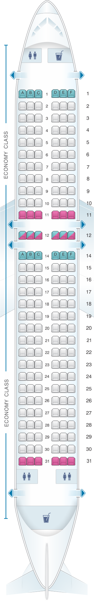 Seat Map Vueling Airbus A320 | SeatMaestro