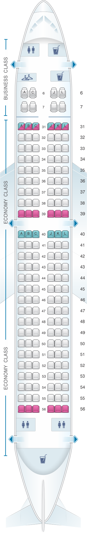 Seat Map China Eastern Airlines Boeing B737 800 config.3 | SeatMaestro