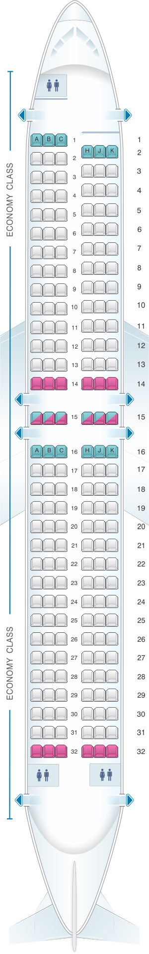 Seat Map Air Transat Boeing 737-800 | SeatMaestro.com