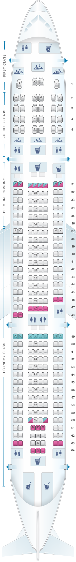 Seat Map China Southern Airlines Airbus A330 300 Seatmaestro