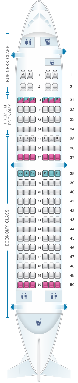 Seat Map China Southern Airlines Boeing B737 700 Layout B | SeatMaestro