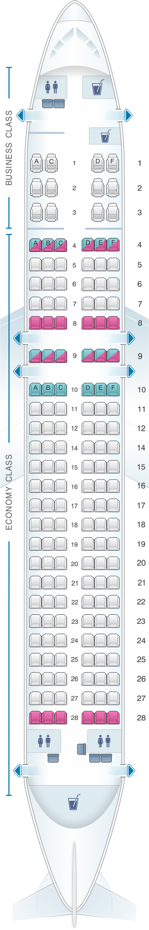 Seat Map Philippine Airlines Airbus A320 200 V2 | SeatMaestro