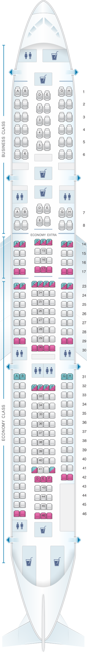 Sas Airbus A340 300 Seat Map