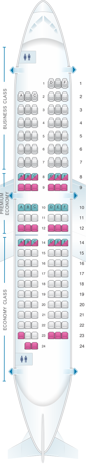 Seat Map Air France Airbus A318 Europe | SeatMaestro.com