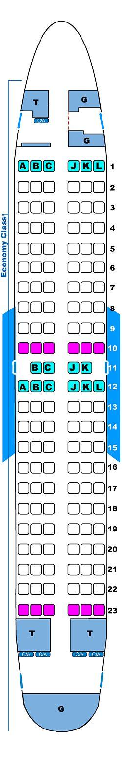 Seat map for Boeing B737 300