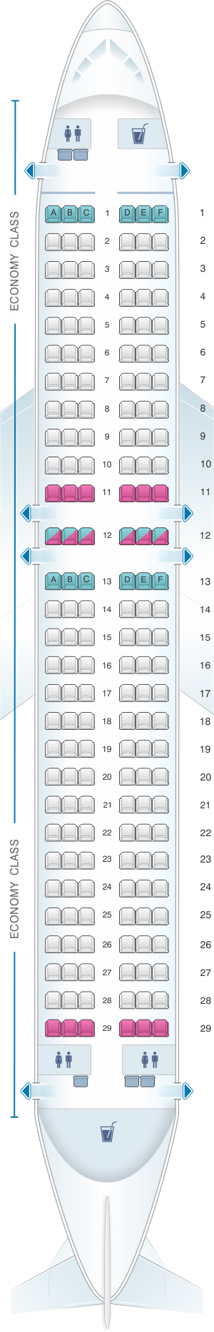 Seat Map airberlin Airbus A320 200 | SeatMaestro.com