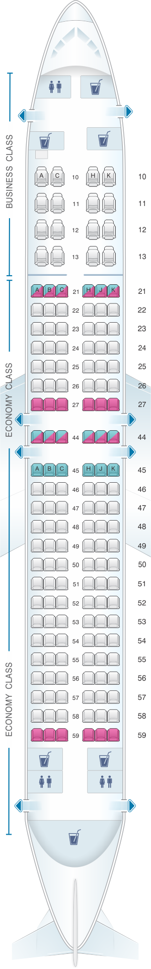 Seat Map El Al Israel Airlines Boeing B737 800 154pax | SeatMaestro