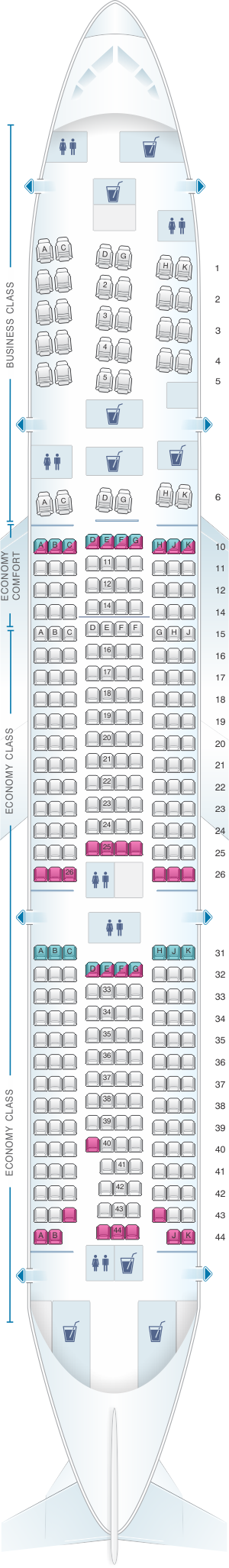 klm seat assignment fee