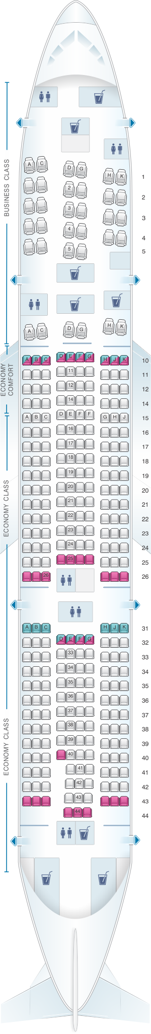 Klm Boeing 777 200 Seating Chart