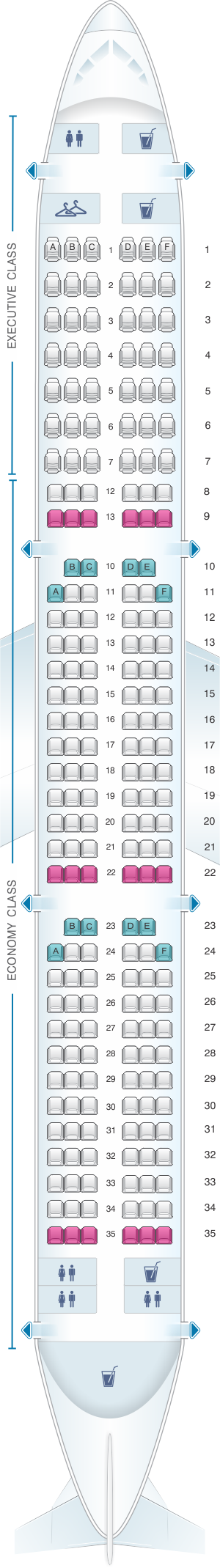 Tap A321neo Seat Map