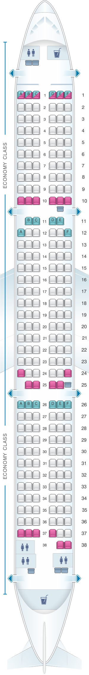 Seat Map Thomas Cook Airlines Airbus A321 200 Seatmaestro