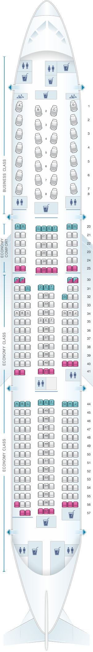 Delta Boeing 777 300ER Seating Chart