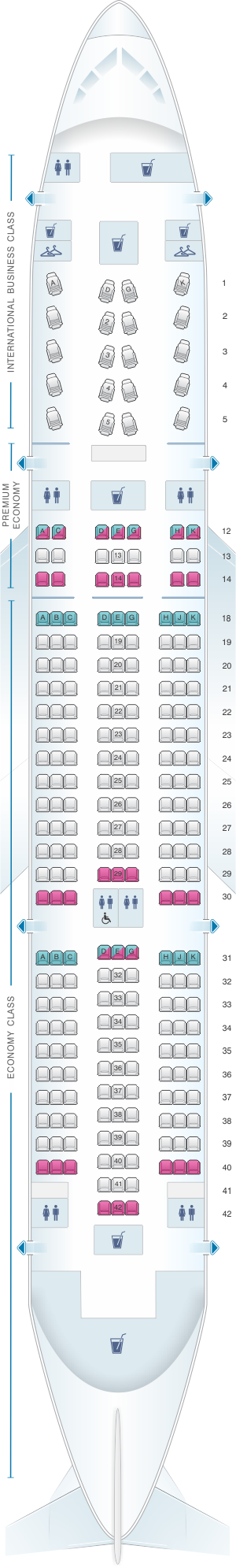 Boeing B787 Seat Map