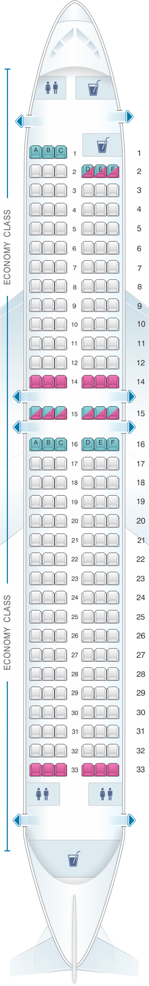 plane seat layout jet2