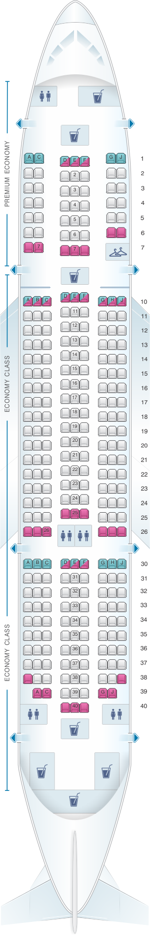 38 Seat Map Boeing 787 Dreamliner Tui