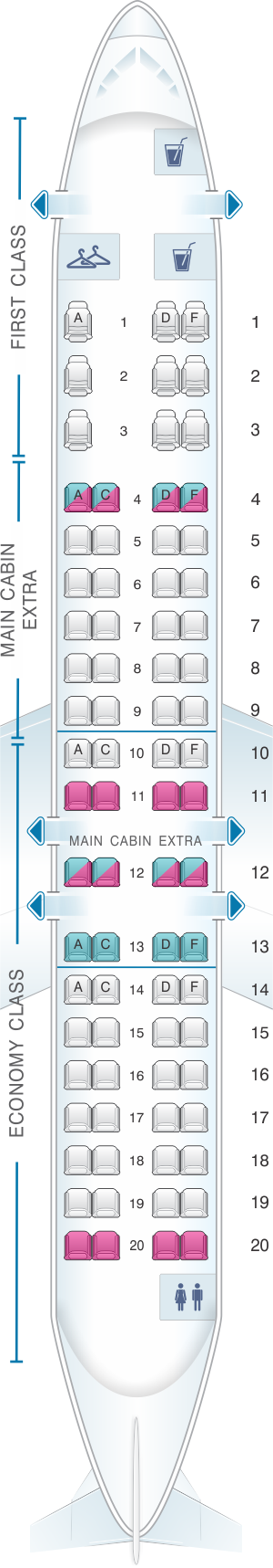Seat Map American Airlines Crj V Seatmaestro