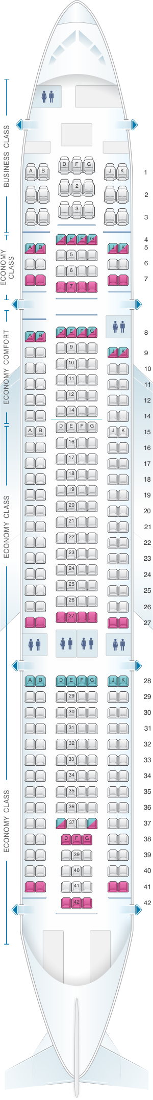 Seat Map Eurowings Airbus A330 0 Seatmaestro