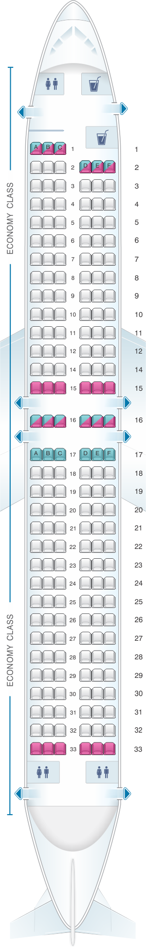 Seat Map Lion Air Boeing B737 800 | SeatMaestro