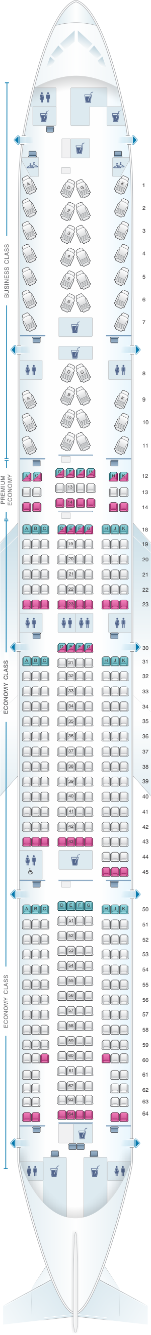 Air Canada Boeing 777 Seat Map Seat Map Air Canada Boeing B777 300ER (77W) International Layout 1 