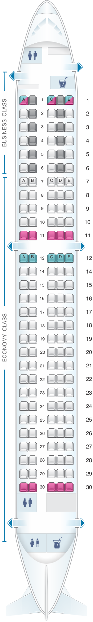 Seat Map SWISS Airbus A220 300 | SeatMaestro