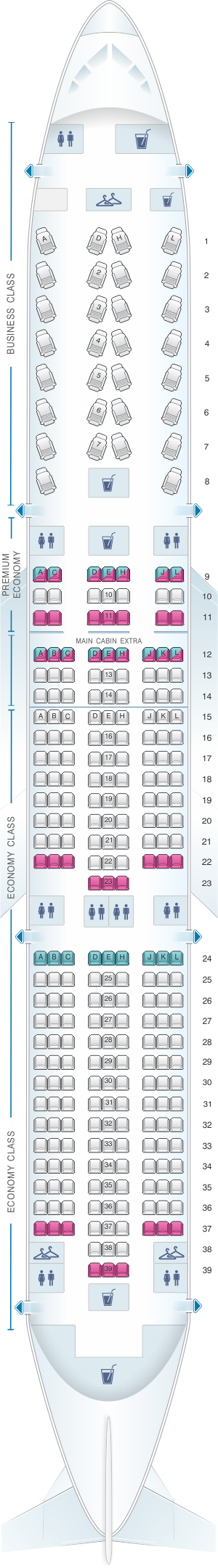 American Airlines Seat Map