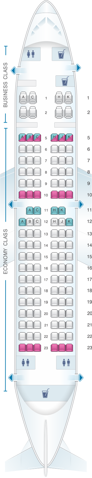 Seat map for ANA - All Nippon Airways Boeing B737 700 domestic