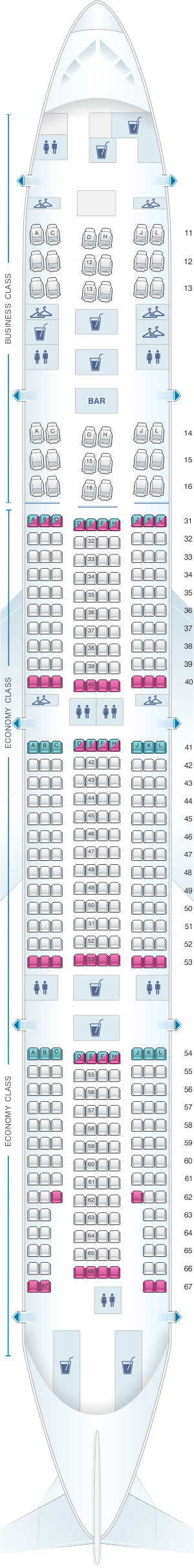 air china 777 seat map