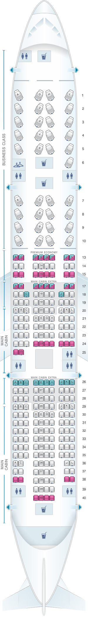 Boeing 777 200er 200 American Airlines Seat Map