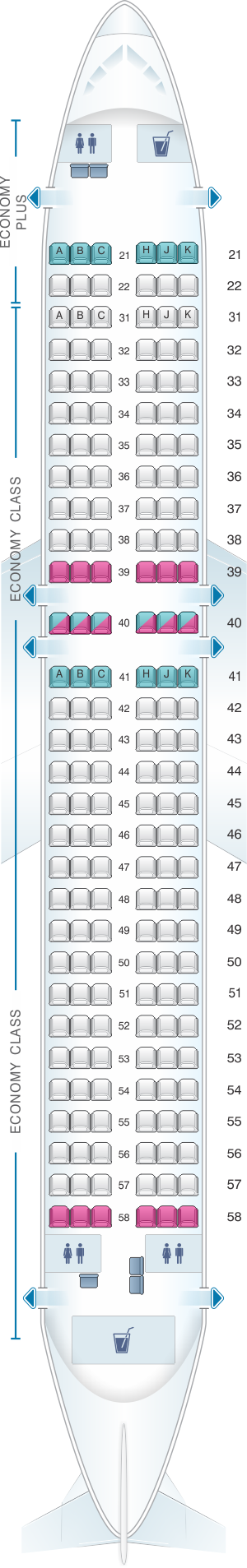 Seat Map Philippine Airlines Airbus A320 200 180PAX | SeatMaestro