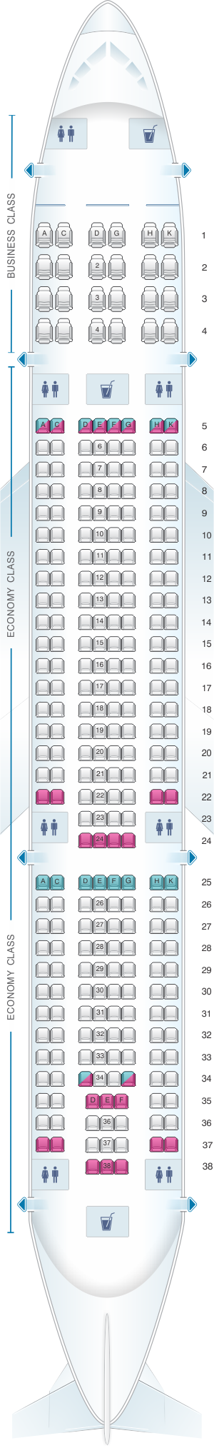 Vietnam Airlines A321 Seat Map