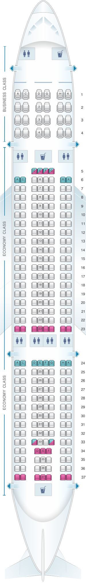 Vietnam Airlines A350 Seat Map