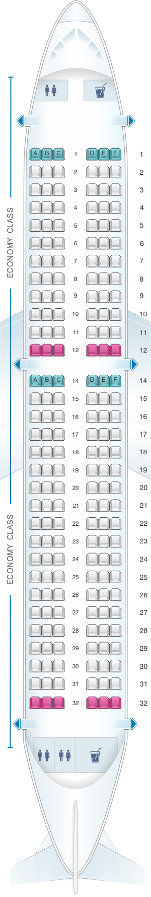Seat Map Iberia Airbus A320 Neo | SeatMaestro