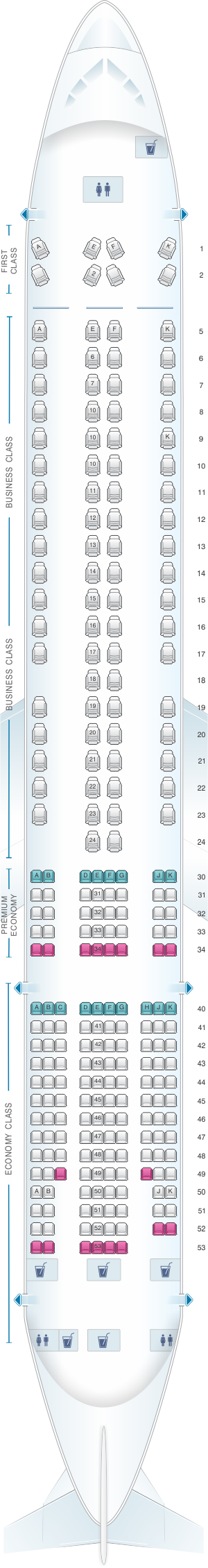 British Airways 777 Seat Map